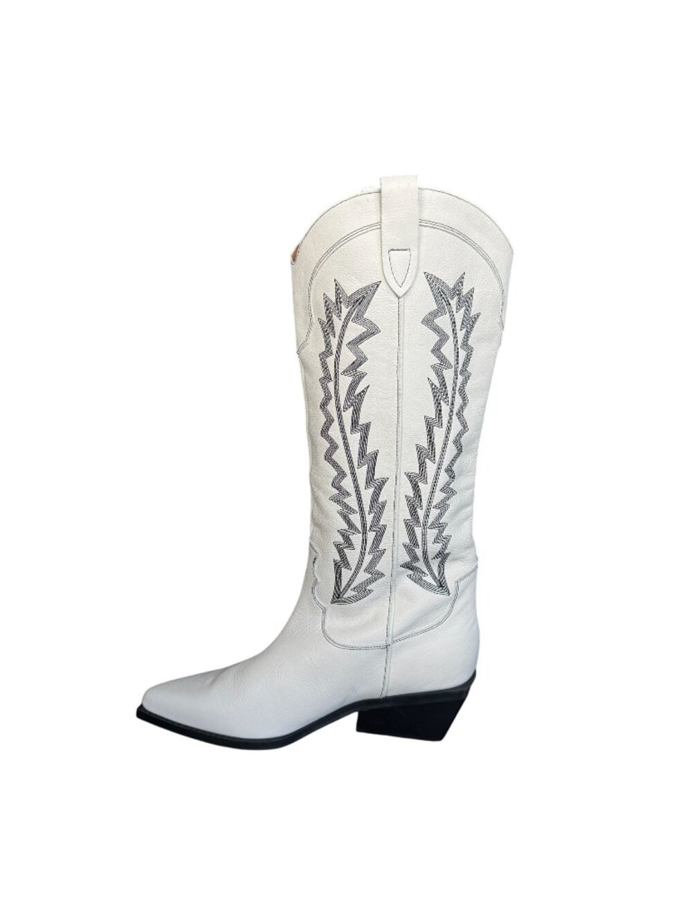 Marc Fisher LTD Roselle Western Boots Women's White Leather, Size 10M WORN ONCE